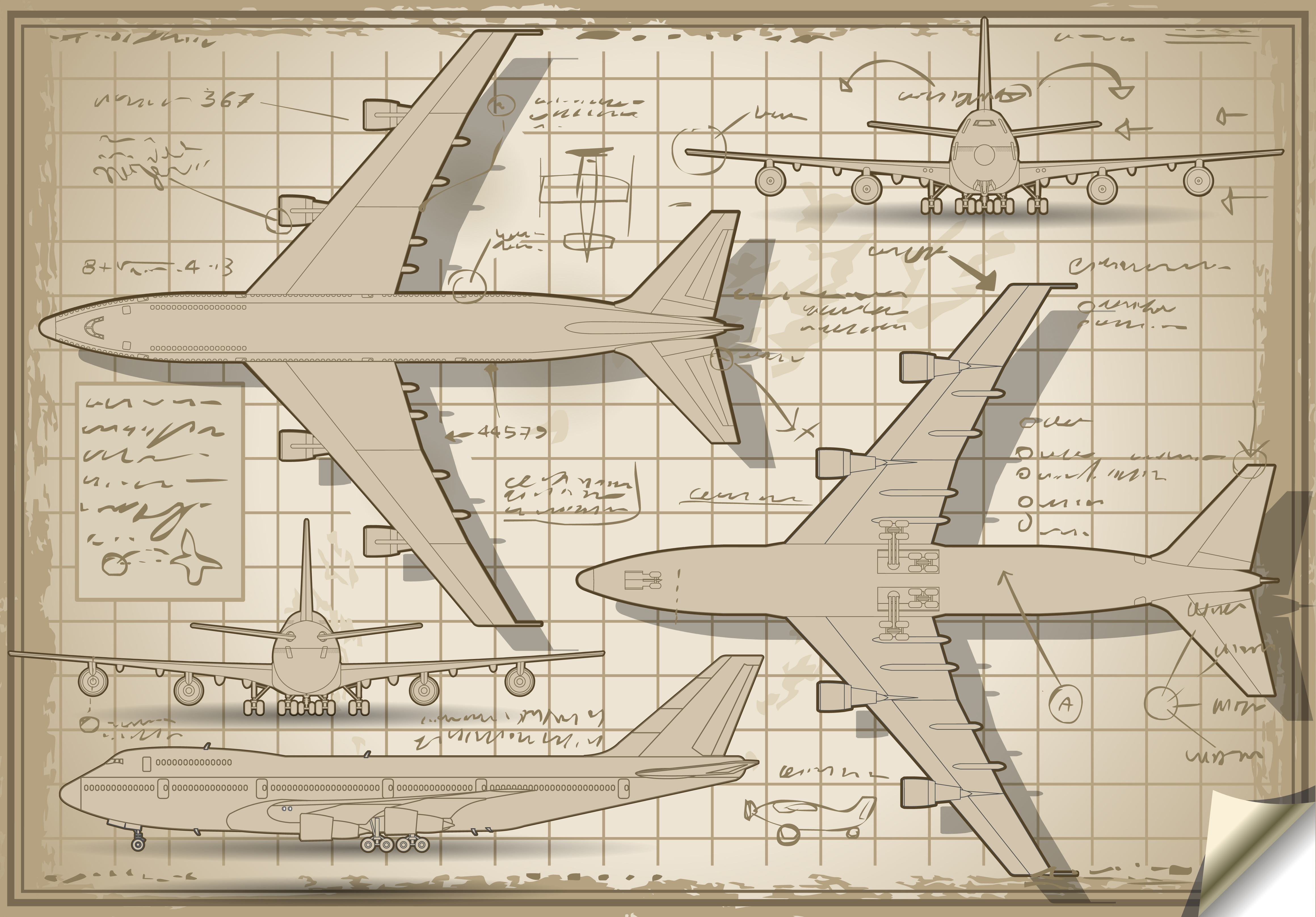Framed photos of plane diagrams brought back meaning and purpose